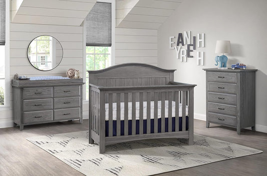 Baby Chandler 6-Drawer Dresser – Solid Wood Nursery Storage in Graphite Gray