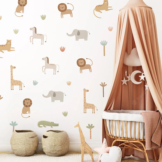 Safari Animals Nursery Wall Decal