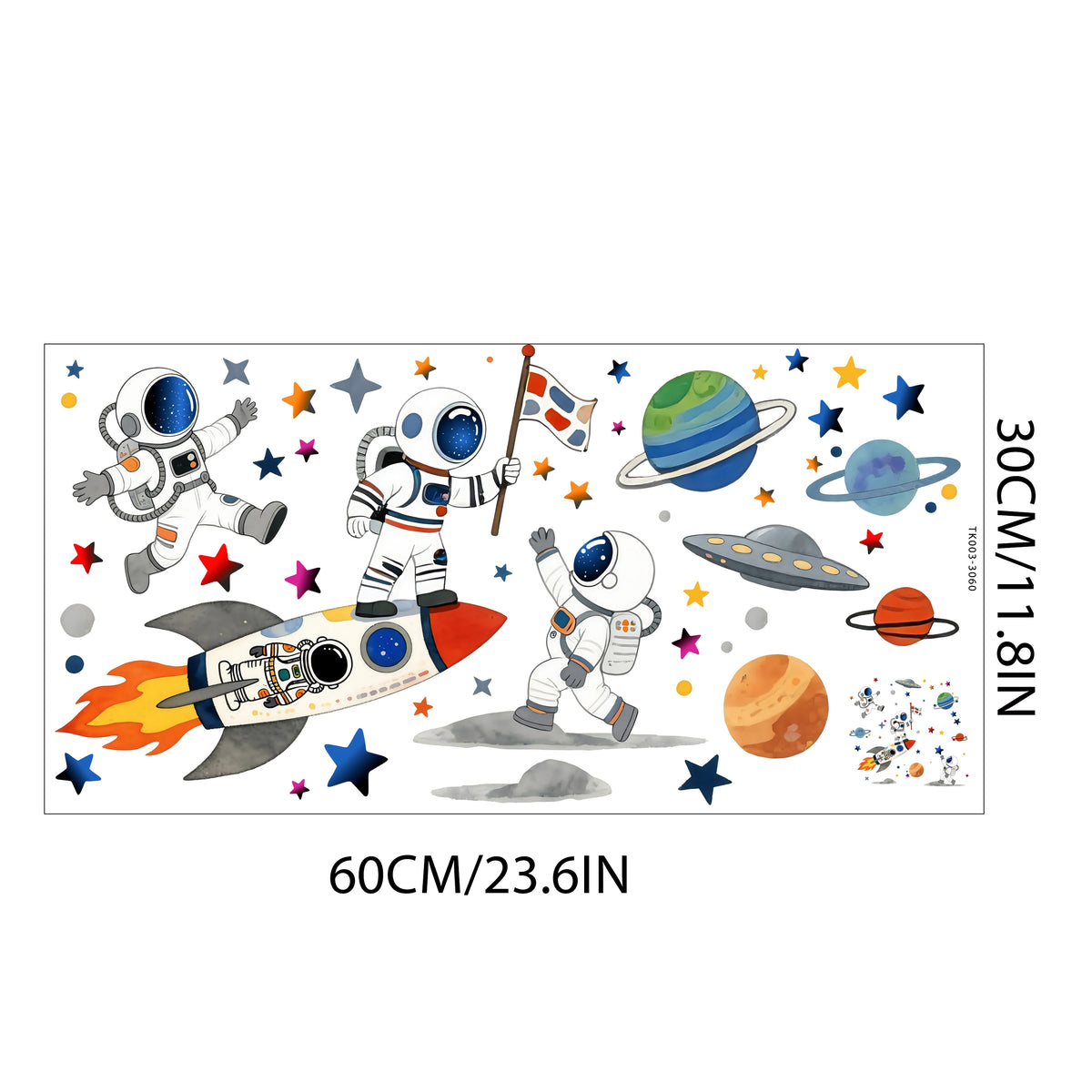 🚀 Cartoon Astronaut & Pilot Wall Stickers