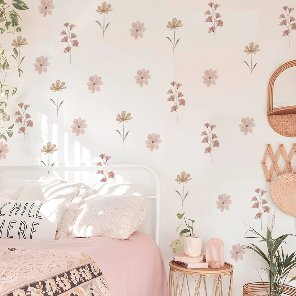 Watercolor Floral Wall Stickers