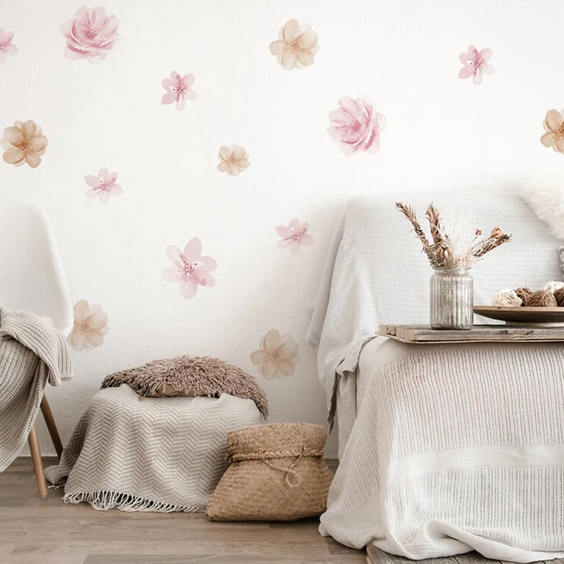 Pink Cherry Blossoms Flower Wall Stickers – Floral Decor