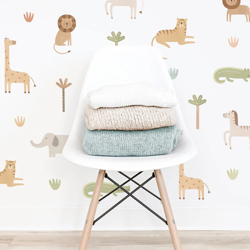 Safari Animals Nursery Wall Decal