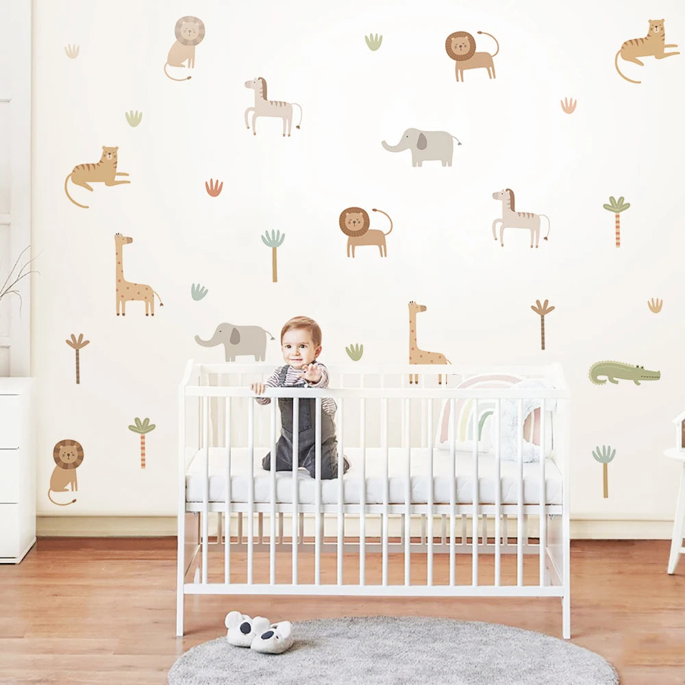 Safari Animals Nursery Wall Decal